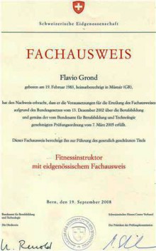 Fachausweis Fitnessinstruktor